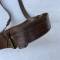 Ceinturon baudrier officier cuir marron foncé 