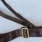 Ceinturon baudrier officier cuir marron foncé 