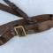 Ceinturon baudrier officier cuir marron foncé 