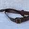 Ceinturon baudrier officier cuir marron foncé 