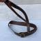 Ceinturon baudrier officier cuir marron foncé 