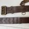 Ceinturon Baudrier officier en cuir marron 