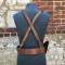 Ceinturon Brelage tenue campagne Officier  étui révolver Mdle 1892/16 cuir marron 