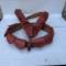 Ceinturon Cartouchière Spahis cuir brun Rouge 