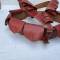 Ceinturon Cartouchière Spahis cuir brun Rouge 