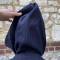 Chasseur Manteau capuchon drap bleu nuit 