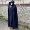 Chasseur Manteau capuchon drap bleu nuit 