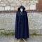 Chasseur Manteau capuchon drap bleu nuit 