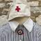 DRK Tenue infirmière , coiffe , robe , brassard , badge Helferin
