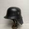 Feueschutz Polizei Casque Mdle 1934 Double insigne et nuquière cuir