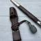 Gendarmerie Baionnette troupe dragonne et gousset cuir marron 