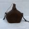 Gourde individuelle Mdle 1935 Drap kaki , sanglons cuir 