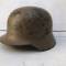 Heer Casque Mdle 1935 Tropical peinture jaune sable et jugulaire 