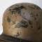 Heer Casque Mdle 1935 Tropical peinture jaune sable et jugulaire 