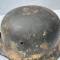 Heer Casque Mdle 1940 Camouflé 3 tons et jugulaire cuir 