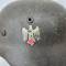 Heer casque Mdle 1942 Un insigne et jugulaire cuir 