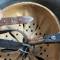 Heer casque Mdle 1942 Un insigne et jugulaire cuir 