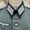 Heer veste passepoilée 'Feld Rock' Officier médecin gabardine feldgrau 