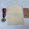 KM  Croix de mérite 1939 2éme classe avec glaives , diplome et sachet 
