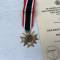 KM  Croix de mérite 1939 2éme classe avec glaives , diplome et sachet 
