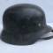 LW Casque Mdle 1935 un insigne peinture anti reflet et jugulaire 