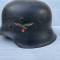 LW Casque Mdle 1942 Un insigne et jugulaire 