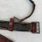 LW Ceinturon baudrier officier cuir marron 