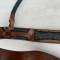 LW Ceinturon baudrier officier cuir marron 