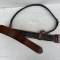 LW Ceinturon baudrier officier cuir marron 