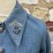 Manteau officier Chasseur drap Bleu horizon 