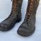 Paire de bottes de saut Mdle 1950/53 cuir noir 