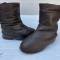 Paire de bottes de vol Mdle 1929 fourrées mouton cuir marron 