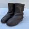 Paire de bottes de vol Mdle 1929 fourrées mouton cuir marron 