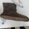 Paire de bottes de vol Mdle 1929 Navigant , calorifugées , cuir marron 