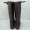 Paire de bottes officier a lacets en cuir marron 