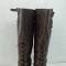 Paire de bottes officier a lacets en cuir marron 