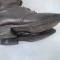 Paire de bottes officier a lacets en cuir marron 