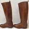 Paire de bottes officier cuir havane 