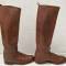 Paire de bottes officier cuir havane 
