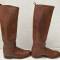 Paire de Bottes Officier cuir marron