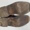 Paire de bottes à lacets officier cuir marron 
