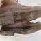 Paire de bottes à lacets officier cuir marron 