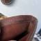 Paire de brodequins cloutés officier cuir marron 