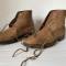 Paire de brodequins Mdle 1917 troupe cloutés cuir marron 