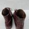 Paire de brodequins officier cuir brun rouge 
