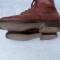 Paire de brodequins officier cuir havane 