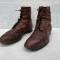 Paire de brodequins officier cuir havane 