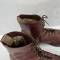 Paire de brodequins officier cuir havane 