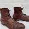 Paire de brodequins officier cuir havane 