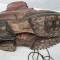 WH Paire de brodequins troupe cloutés cuir marron